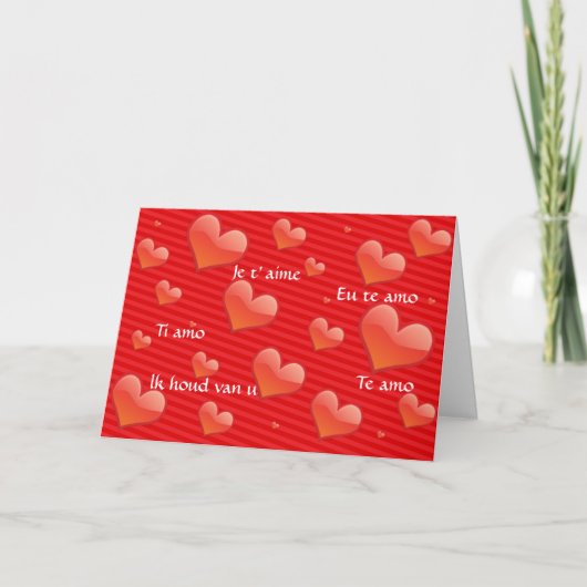 Cartes Pour Fêtes Annuelles Je t'aime (Devant)