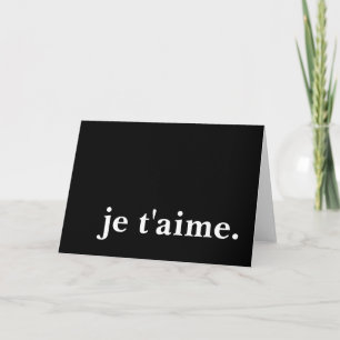 Cartes Pour Fêtes Annuelles je t'aime.