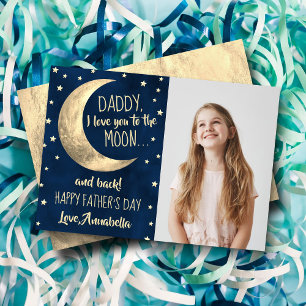 Cartes Pour Fêtes Annuelles Je T'Aime À La Fête des pères Lune Et Arrière