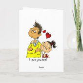 Cartes Pour Fêtes Annuelles Je t'aime aussi ! (Dos)