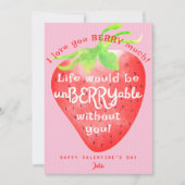 Cartes Pour Fêtes Annuelles Je t'aime beaucoup Fraise Douce Saint-Valentin (Devant)