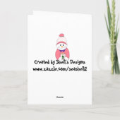 Cartes Pour Fêtes Annuelles Je t'aime beaucoup neiger... (Dos)