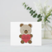 Cartes Pour Fêtes Annuelles Je t'aime beaucoup ours en peluche mignon (Debout devant)