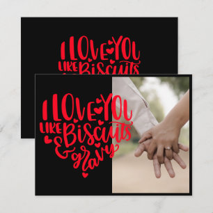 Cartes Pour Fêtes Annuelles Je t'aime Biscuits Cœur Rouge Saint-Valentin Photo