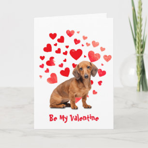 Cartes Pour Fêtes Annuelles Je t'aime chien teckel Saint-Valentin