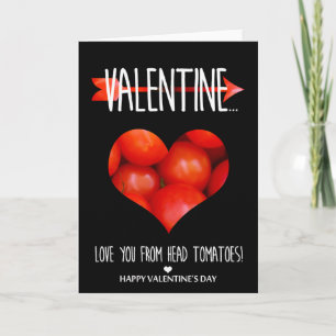 Cartes Pour Fêtes Annuelles Je t'aime des tomates de la tête à la Saint-Valent