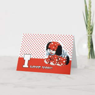 Cartes Pour Fêtes Annuelles Je T'Aime ! Funny Puppy Valentine's Day