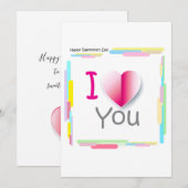 Cartes Pour Fêtes Annuelles "Je t'aime !" - Heureuse Sainte-Valentin Lovely (Devant / Derrière)