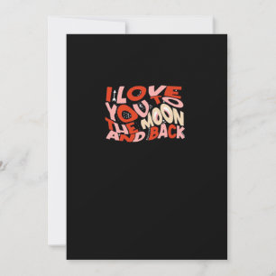 Cartes Pour Fêtes Annuelles Je t'aime jusqu'à la lune et retour Design de la S