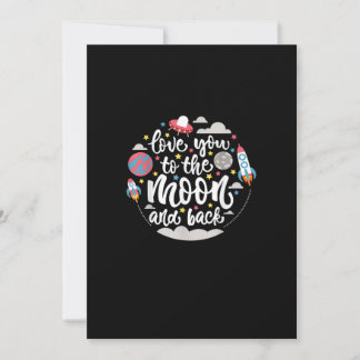 Cartes Pour Fêtes Annuelles Je t'aime jusqu'à la lune et retour Saint-Valentin