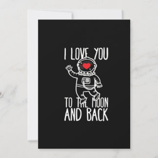 Cartes Pour Fêtes Annuelles Je t'aime jusqu'à la lune et retour Style branché 