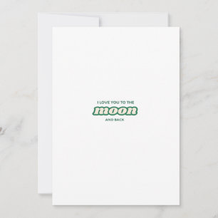 Cartes Pour Fêtes Annuelles Je t'aime jusqu'à la lune et retour Timeless Minim