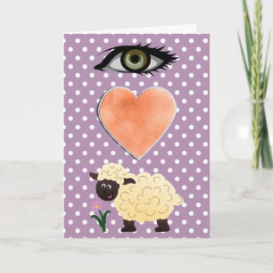 Cartes Pour Fêtes Annuelles Je t'aime - Oeil Coeur Ewe