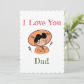 Cartes Pour Fêtes Annuelles Je t'aime, papa (Debout devant)