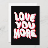 CARTES POUR FÊTES ANNUELLES JE T'AIME PLUS (Devant / Derrière)