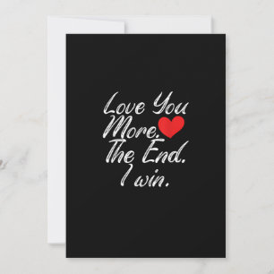 Cartes Pour Fêtes Annuelles Je t'aime plus je gagne drôle de style couple Sain