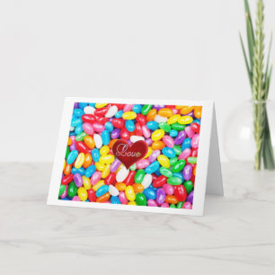 CARTES POUR FÊTES ANNUELLES JE T'AIME ***PLUS QUE DES JELLY BEANS** PÂQUES