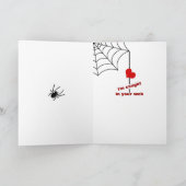 Cartes Pour Fêtes Annuelles Je t'aime plus qu'une bouchée d'araignée (Intérieur)