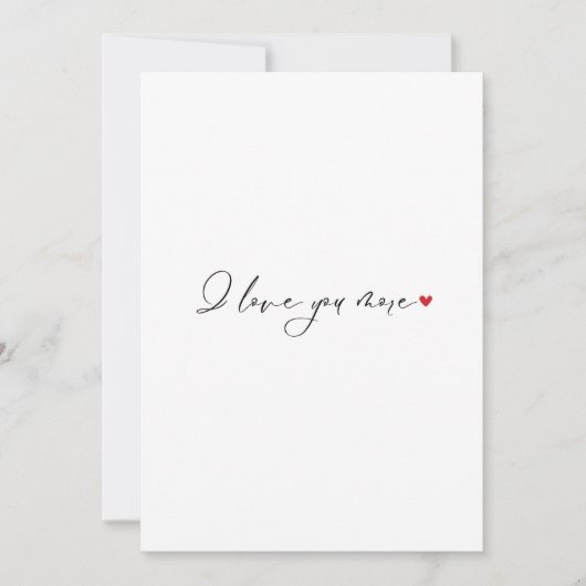 Cartes Pour Fêtes Annuelles Je t'aime plus romantique expression cursive simpl (Devant)