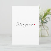 Cartes Pour Fêtes Annuelles Je t'aime plus romantique expression cursive simpl (Debout devant)