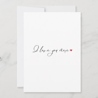Cartes Pour Fêtes Annuelles Je t'aime plus romantique expression cursive simpl