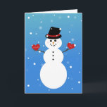 Cartes Pour Fêtes Annuelles Je T'Aime Plus Snowman<br><div class="desc">Un design que j'ai créé</div>