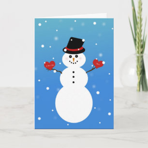 Cartes Pour Fêtes Annuelles Je T'Aime Plus Snowman