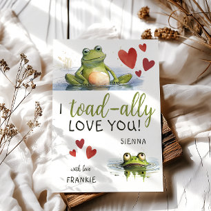 Cartes Pour Fêtes Annuelles Je t'aime TOAD-alement Saint-Valentin Amusant