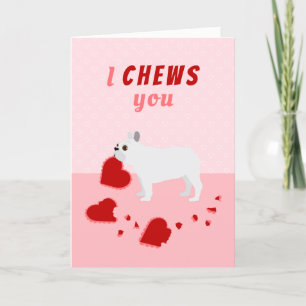 Cartes Pour Fêtes Annuelles Je te mâche French Bulldog Valentine's Day Holiday