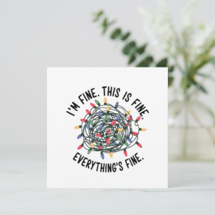 Cartes Pour Fêtes Annuelles Je vais bien C'est bien Tout va bien Drôle de Noël