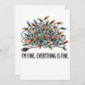 Cartes Pour Fêtes Annuelles Je vais bien, tout va bien pour Noël (Devant / Derrière)