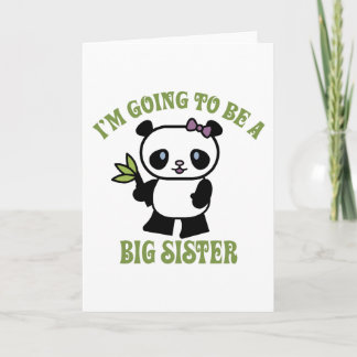 Cartes Pour Fêtes Annuelles Je vais être une grande soeur