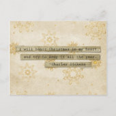 Cartes Pour Fêtes Annuelles Je vais voir Noël Charles Dickens Snowflake (Devant)