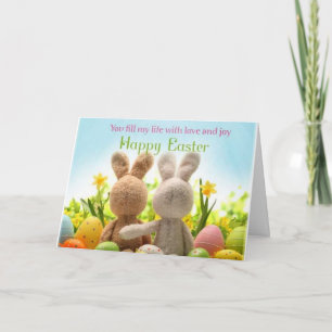 CARTES POUR FÊTES ANNUELLES JE VEUX REMPLIR VOTRE VIE D'AMOUR ET DE JOIE À PÂQ