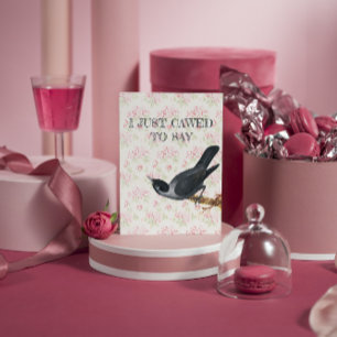 Cartes Pour Fêtes Annuelles Je viens juste de crier que je t'aime Crow Valente