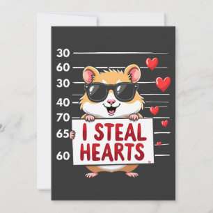 Cartes Pour Fêtes Annuelles Je vole des cœurs Amoureux des hamsters pour la Sa