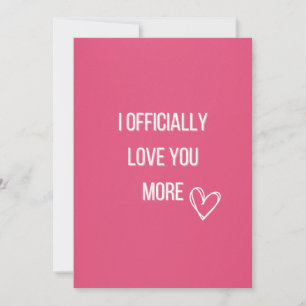 Cartes Pour Fêtes Annuelles Je vous aime officiellement plus Valentine Card