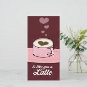 Cartes Pour Fêtes Annuelles Je vous aime un Latte - Valentine (Debout devant)