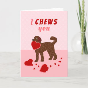 Cartes Pour Fêtes Annuelles Je vous Chews Labradoodle Saint-Valentin