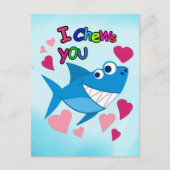 Cartes Pour Fêtes Annuelles JE VOUS CONSULTE | Jolie Saint-Valentin de requin (Devant)