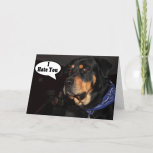 Cartes Pour Fêtes Annuelles Je vous déteste