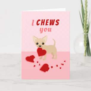 Cartes Pour Fêtes Annuelles Je vous montre Chihuahua Valentine's Day Holiday C