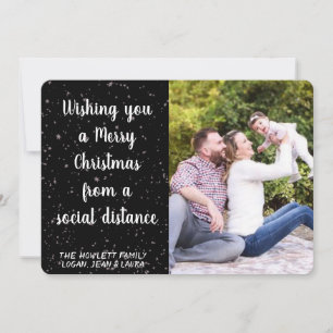 Cartes Pour Fêtes Annuelles Je vous souhaite Joyeux Noël Social Distance Photo