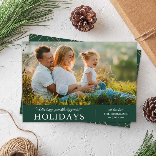 Cartes Pour Fêtes Annuelles Je vous souhaite les plus heureux vacances Photo