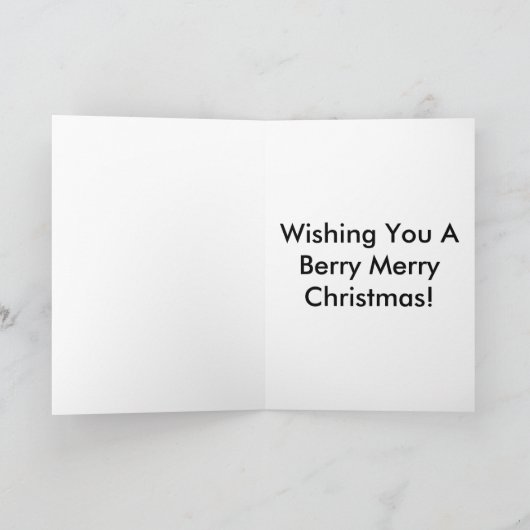 Cartes Pour Fêtes Annuelles Je Vous Souhaite Un Joyeux Noël Berry ! (Intérieur)