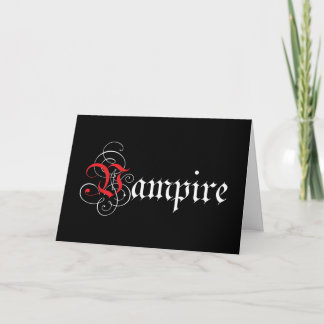 Cartes Pour Fêtes Annuelles Je vous suce ! - Vampire calligraphique