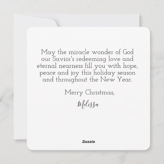 Cartes Pour Fêtes Annuelles Jean 1:14 Noël Nativité Écriture Religieuse (Dos)