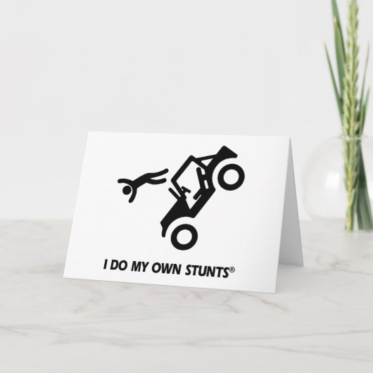 Cartes Pour Fêtes Annuelles Jeep My own Stunts (Devant)