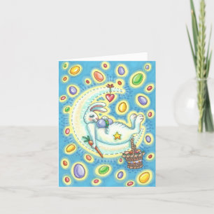 CARTES POUR FÊTES ANNUELLES JELLY BEAN RÊVES EASTER BUNNY GREETING CARD VERSE