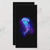 Cartes Pour Fêtes Annuelles Jellyfish éclatante couleur (Devant / Derrière)